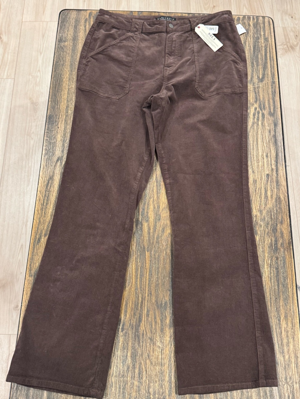 Sanctuary Standard Surplus Corduroy Pants Size 34 Brown Straight Leg NWT $119